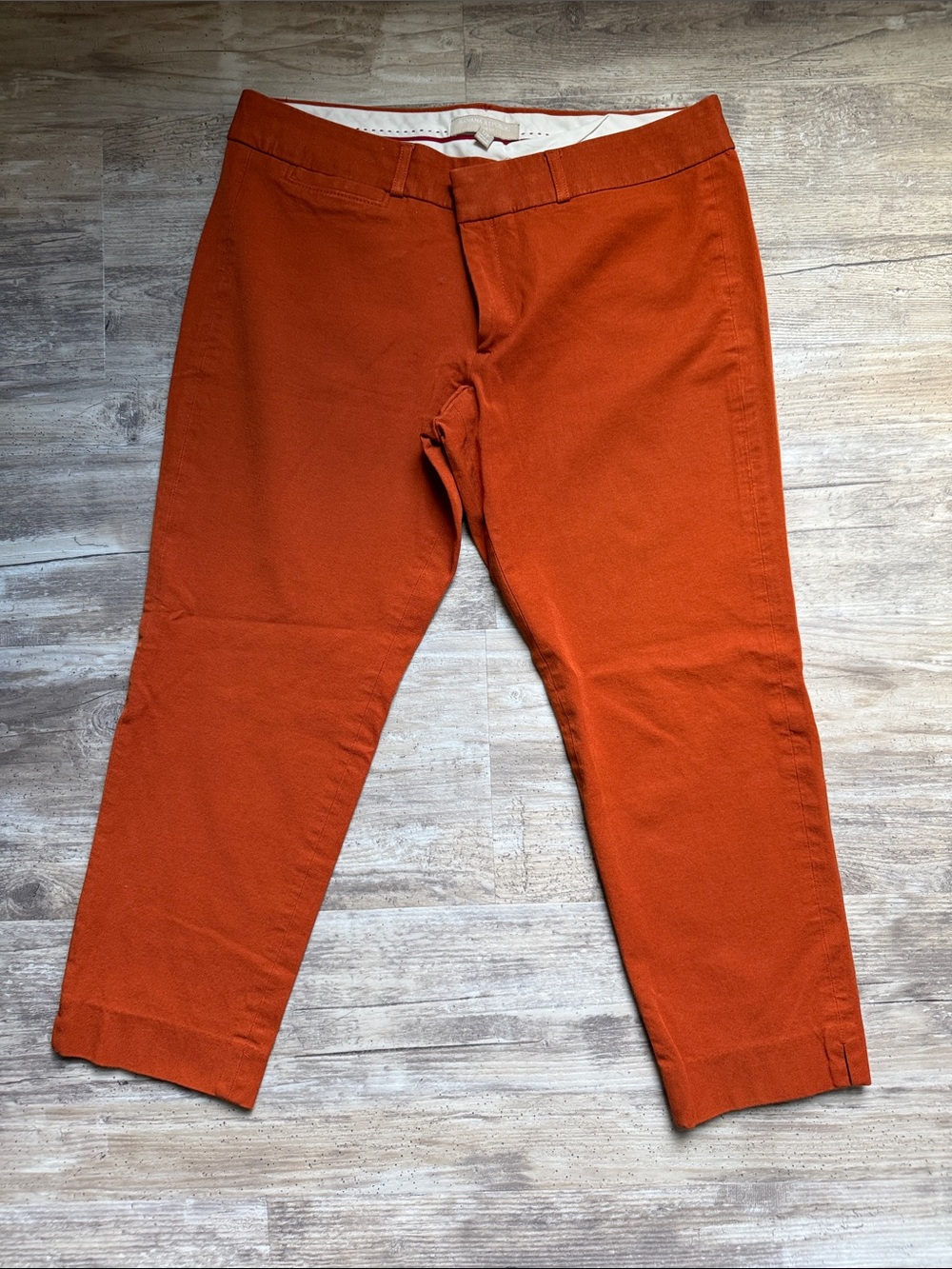 Banana Republic Petite Rust Sloan Capri Pants